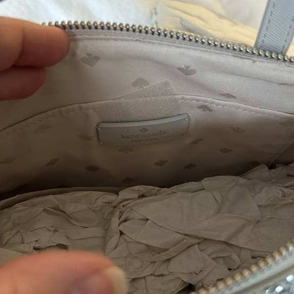 *NEW Kate Spade New York Gray and Silver Glitter Handbag Purse - Picture 6 of 8